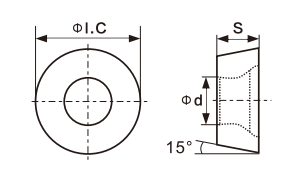 Tamanhos de pastilhas RDMT