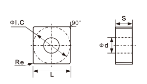 Manufacturer of High-Performance SNMG 120408 carbide turning inserts 2 SNMG 120408 drawing