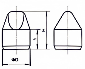 ローラーコーンビット用超硬インサートのサイズ