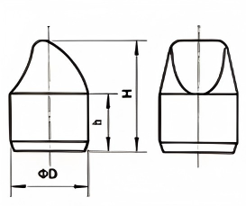 三つ又ドリルビット用超硬チップ